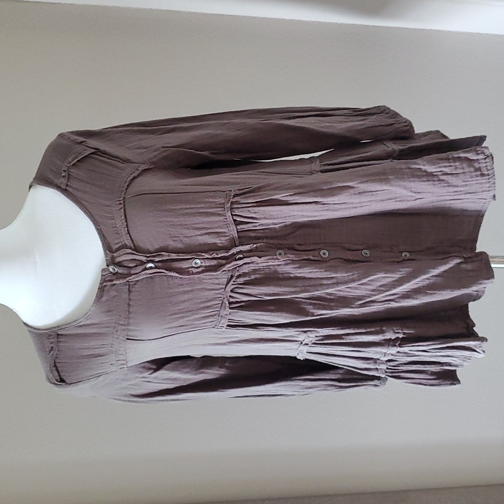 Noelle Tiered Shirt in Coco